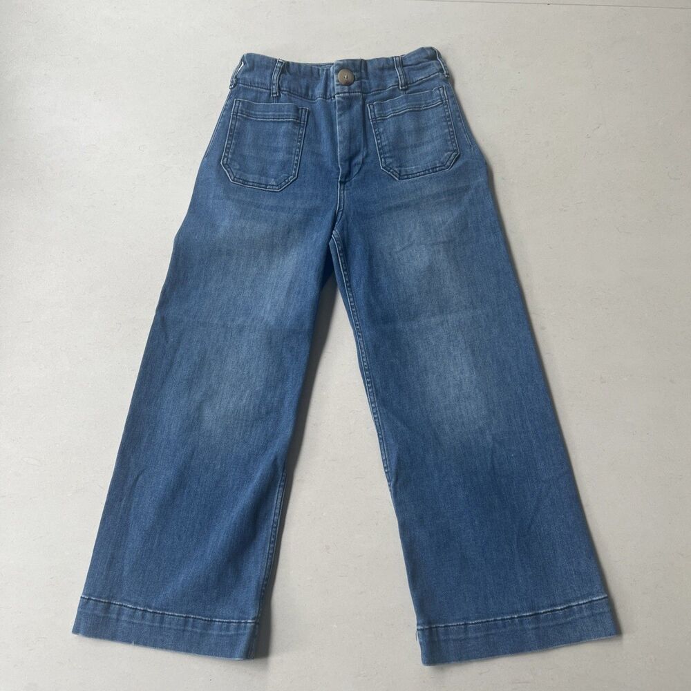 MAEVE The Colette High-Rise Wide-Leg Jeans Women's Size 26P Denim Anthropologie